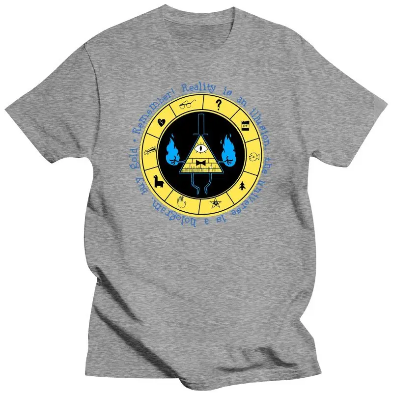 2021 Neu Gravity Fall Bill Cipher Zodiac Wheel Logo T-Shirt S-3XL Cool Casual Tee Shirt |