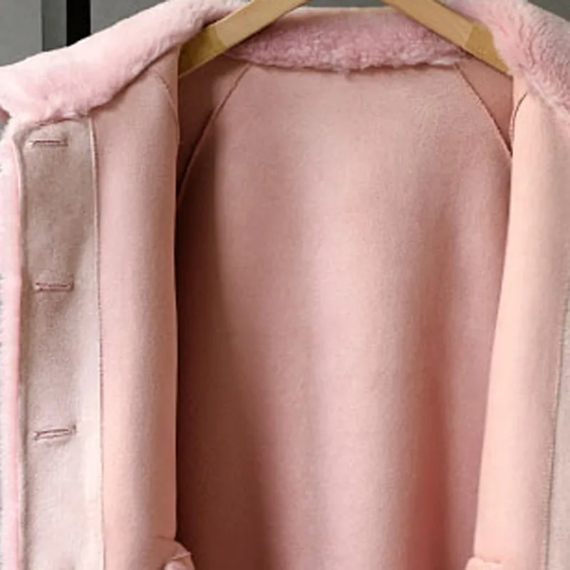 Sheep Shearing Coat Women's Full Wool Fur Real Wool Coat Winter Thickening Warm Coat