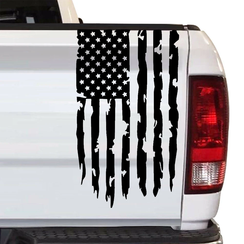 

Distressed Tailgate Vinyl Decal American Flag Truck USA Stickers Decoration Car Exterior Sticker Decal Auto Accessories For Most