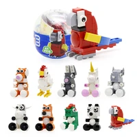 cartoon unicorn animal series small particle lego stitching interspersed building blocks big capsule gift set toys for girl boy