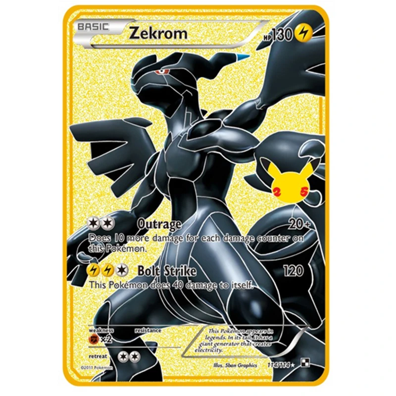 

Новая 25-я серия 2022, 27 видов золотых металлических карт, карт Pokemon, GX, MEGA, VMAX, EX, Pikachu, подарки с огненным драконом