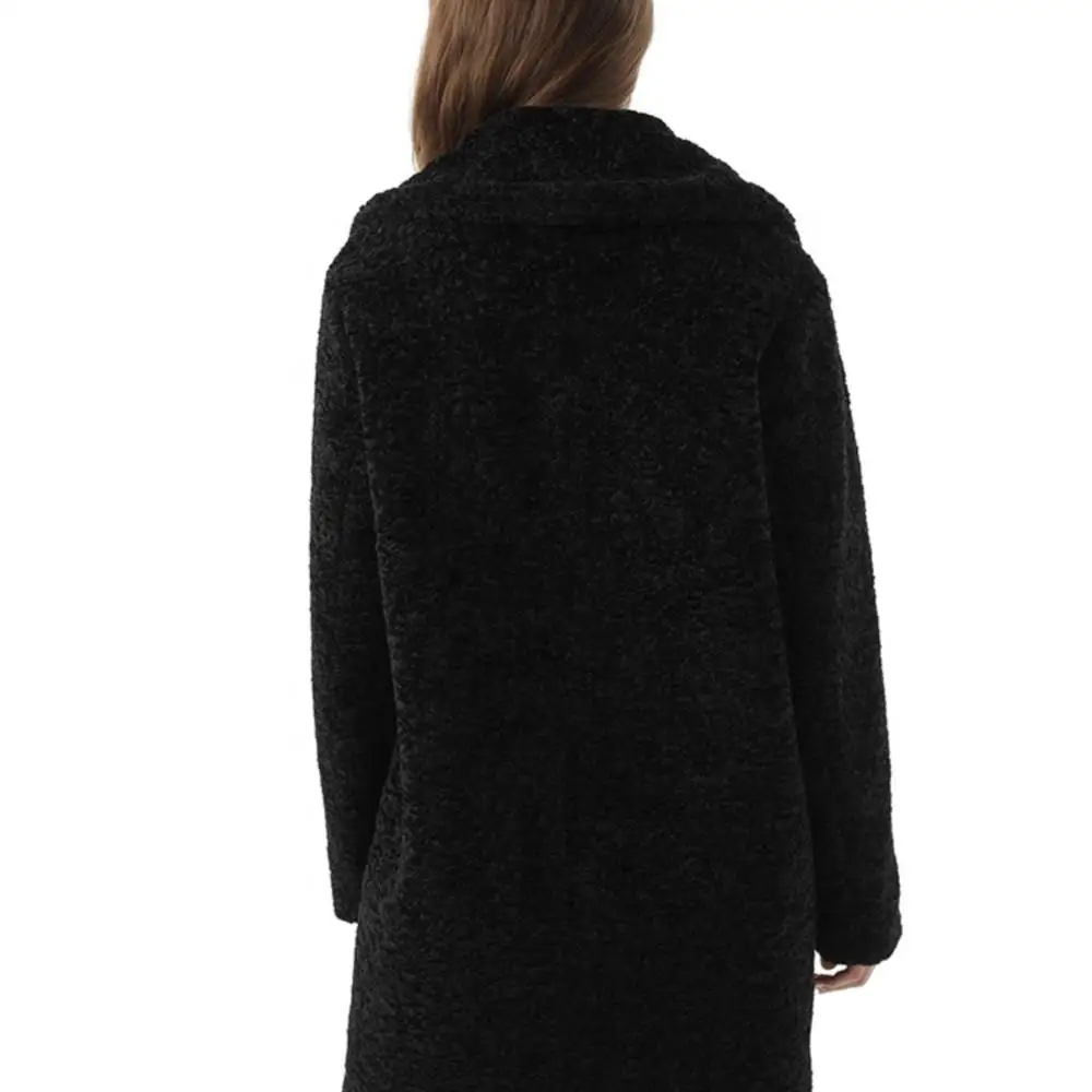 Women's Winter Real Fur Jackets 2022 Fashion Designer  Pure Color Long Teddy Real Fur Coat Simple Soft Thermal Women Fur Coat