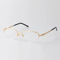 top quality pure titanium half rim business prescription glasses frame men women vintage eyewear optical eyeglasses frames mb292