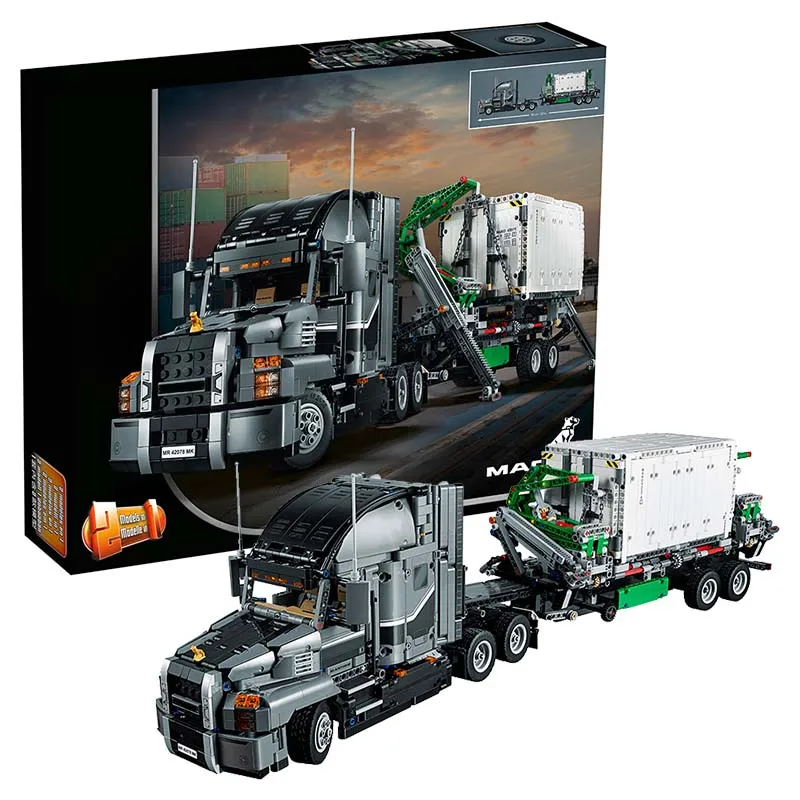 

2-in-1 Mark Anthem LR Garbage Truck CAR Building Blocks Bricks Automobile Compatible 42078 20076 Kid Christmas Birthday Gift Toy