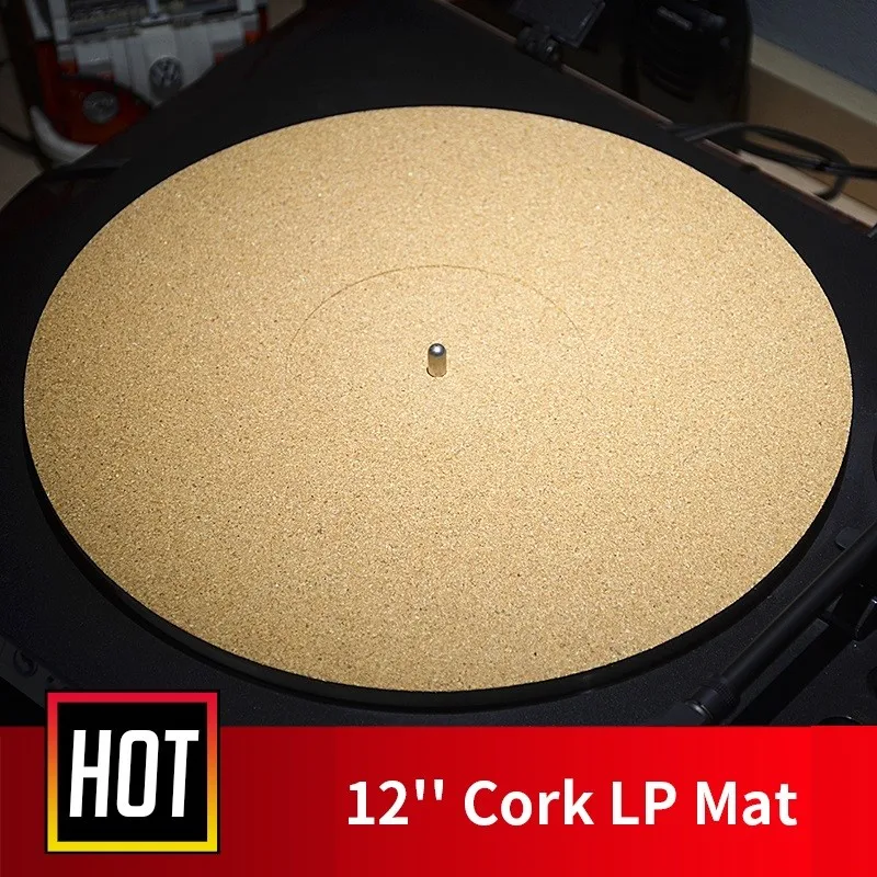 

3mm Thickness Cork LP Slip Mat Anti-Static Slipmat for 12 inch LP Vinyl Record