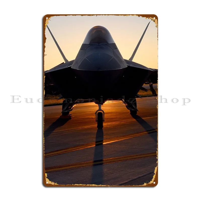 

F22 Closeup Metal Sign Party Pub Designing Character Classic Tin Sign Poster