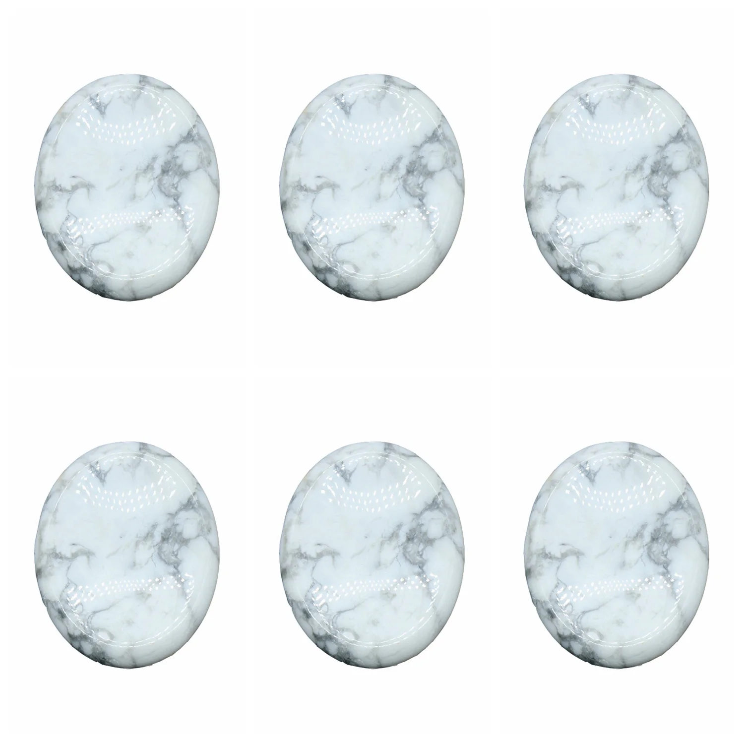 Фото 6 шт., волшебный камень Howlite для снятия стресса, легко носить с собой, лечение чакры, волшебный драгоценный камень, лечебная чакра №1