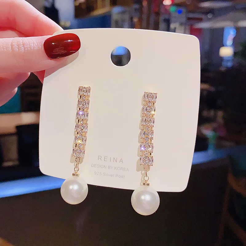 

Wholesale S925 Silvers Needle Pearl Earrings Petite Dropshipping