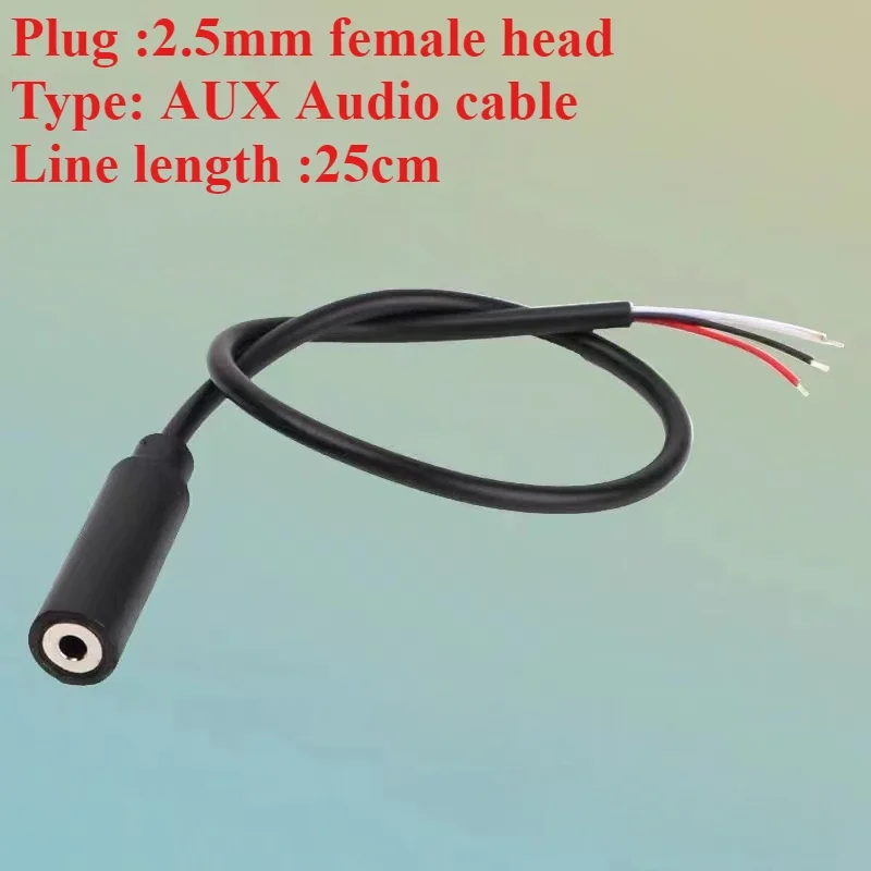3 шт. 2 5 мм Штекерный разъем 2/3/4 полюса моно/стерео Aux для голого аудио наушников