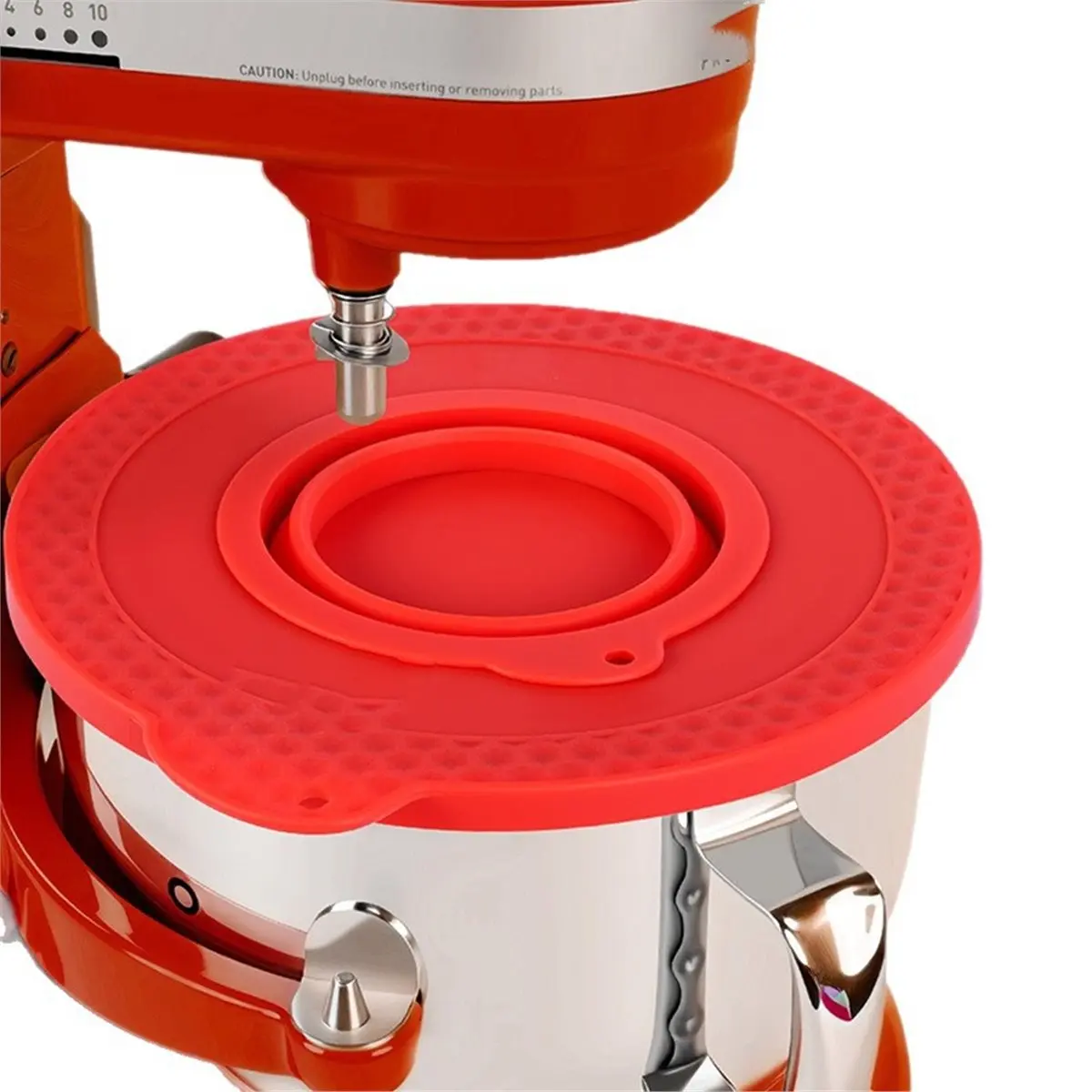 Фото (ABPO) Силиконовая крышка для чаши миксера KitchenAid 6-7 кварт для стационарных миксеров с подъемной чашей, пыле- и брызгозащитная крышка для чаши миксера B №4