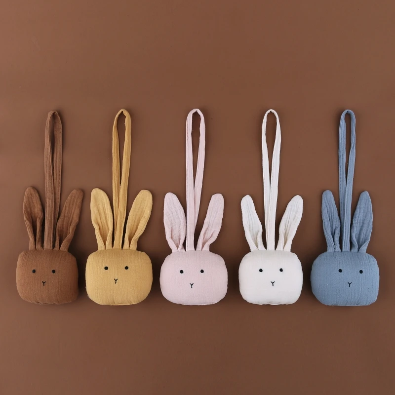 

Handmade Baby Pacifier Clip Bunny Pendant Infant Newborn Pacifier Chain Silicone Nipple Hanging Soother Dummy Holder Decor