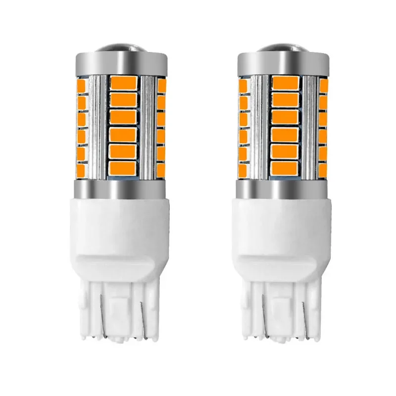2 шт. 33 SMD High Bright 5630 5730 Чипсет T20 Стоп-сигнал 7440 7443 Светодиодная лампа красного цвета