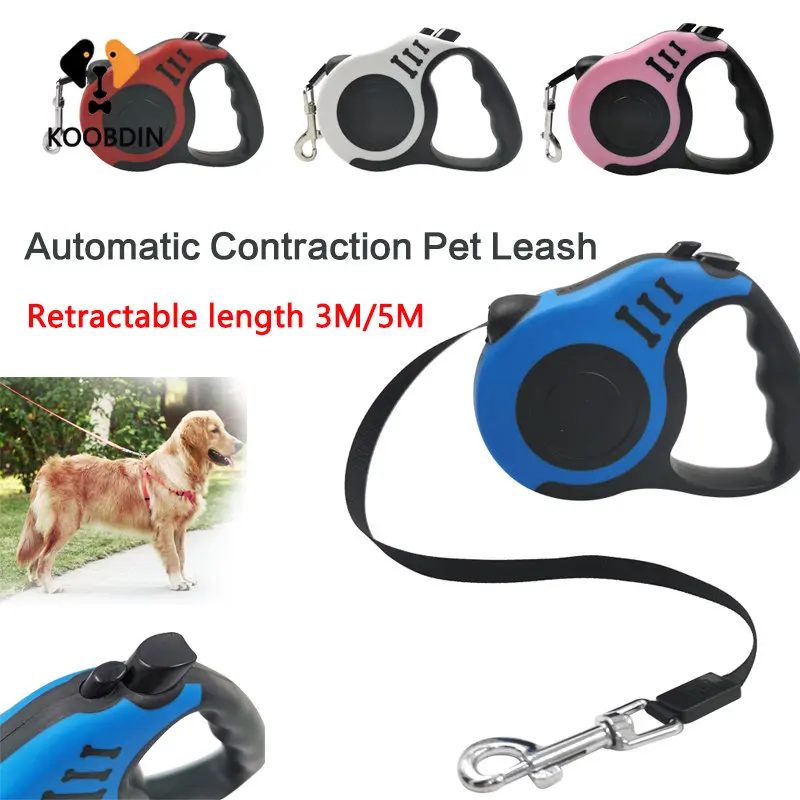 

New Retractable Dog Leashes Automatic Durable Nylon Dog Cat Lead Extending Puppy Walking Running Leads for Small Medium Dogs