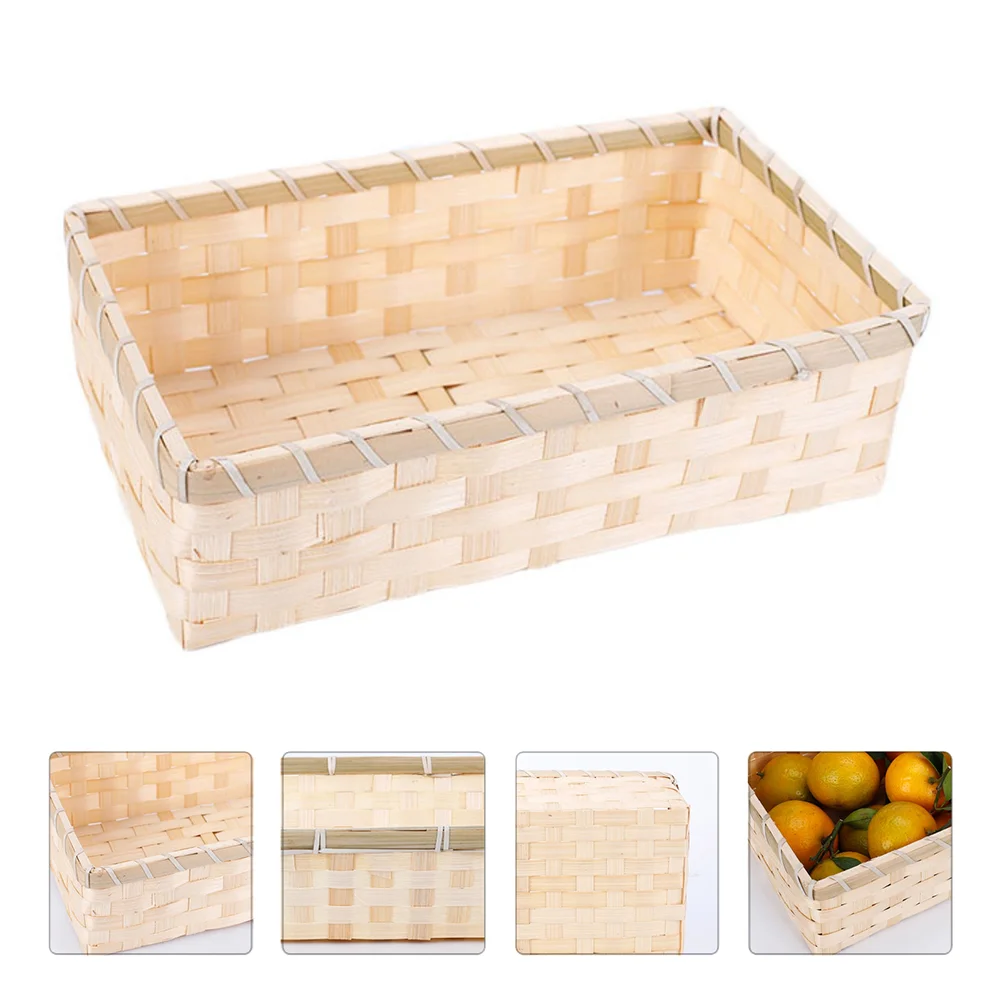 

Fruit Basket Natural Storage Basket Serving Baskets Vegetables Serving Basket Woven Fruit Basket Woven Baskets for Storage