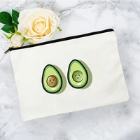avocado cosmetic bag for makeup mini storage pouch womens make up handbags organizer bags travel woman pencil cases