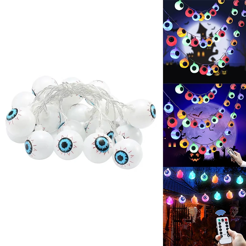 

Halloween Cute Eyeball String Lights, Battery Operated Decorative Lights, Waterproof Twinkle Lights For Halloween