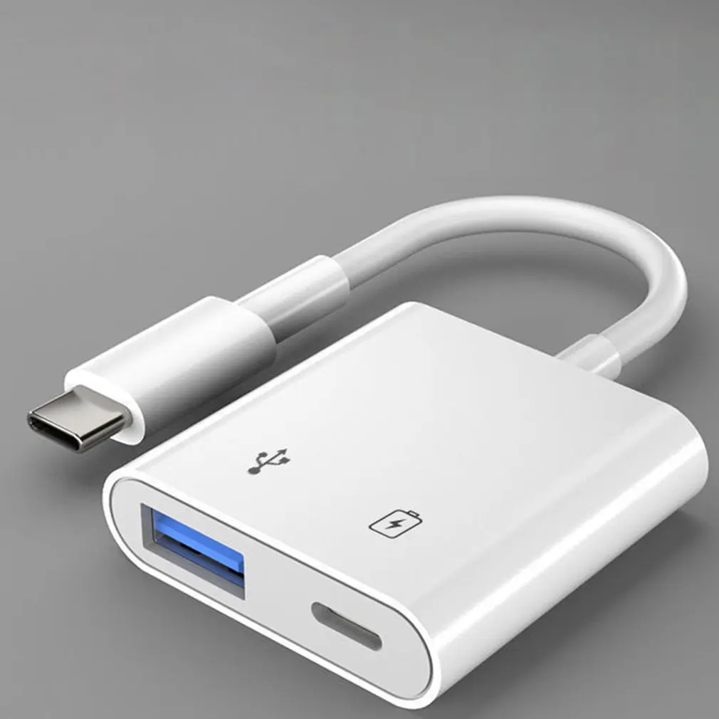 Адаптер питания Type-C OTG USB 3.0 мобильный телефон внешний U-диск  конвертер два в одном адаптер кабель Прямая поставка | AliExpress