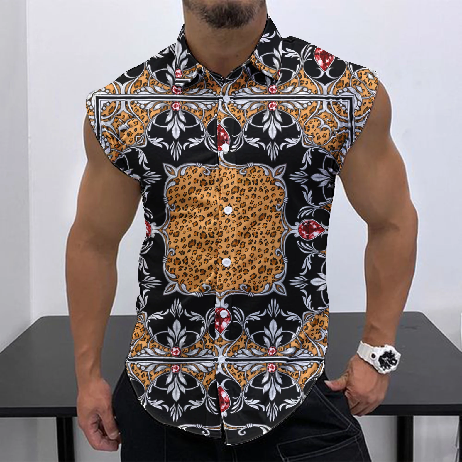 

2023New 3D Printed Tank Tops Fashion Men Summer Vest Casual Sleeveless Shirts Hip Hop Streetwear Oversized Tops