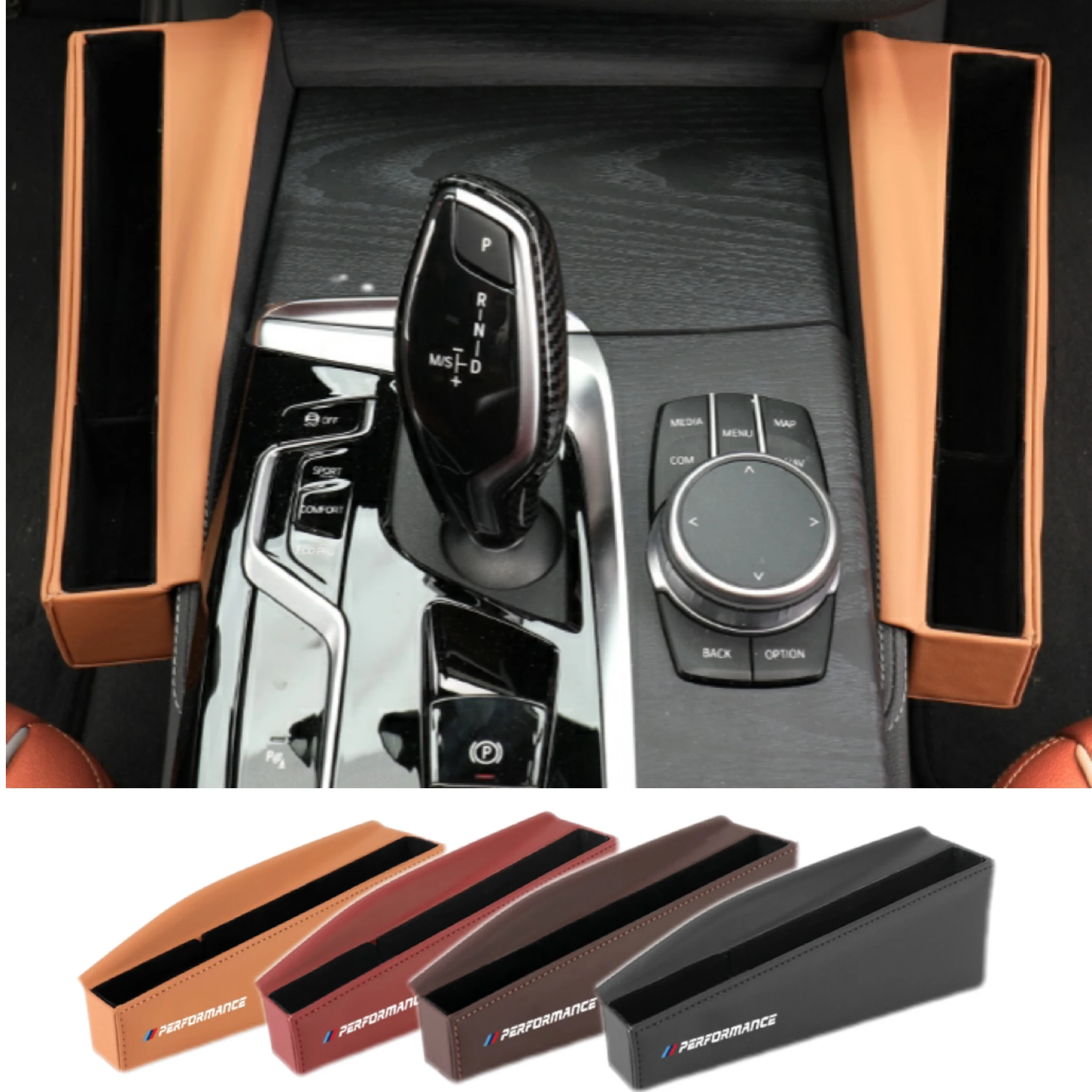 

Leather Car Storage Box Center Console Organizer Glasses Holder Central Storage Case Auto Interior Accessory For BMW G30 G38 6GT