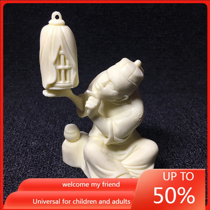 

Вырезная гайка цвета слоновой кости, хозяин дома, украшение для богатства, драки, птицы, домашняя гостиная, Искусственная елка, подарочная к...