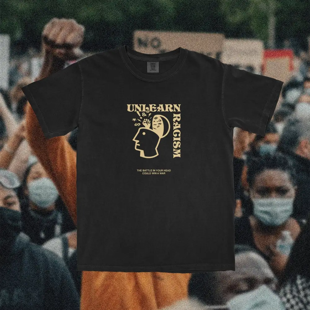 Неосвоенная футболка с изображением raзма (черная) на высококачественных