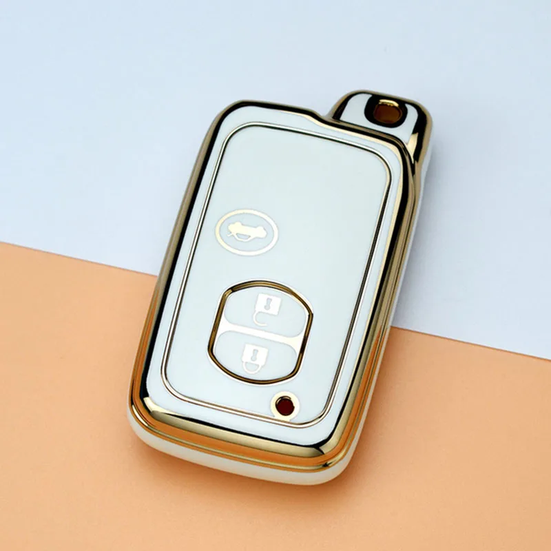 

ТПУ чехол для автомобиля 2/3/4 Φ Fob чехол для Toyota Land Cruiser LC200 Prado 150 Camry чехол для ключей с кнопками RAV 4 аксессуары