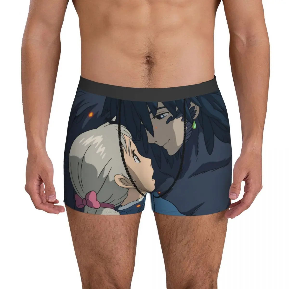 

Sophie Underwear Howls Moving Castle Man Panties Printing Plain Trunk Trenky Boxer Brief Plus Size