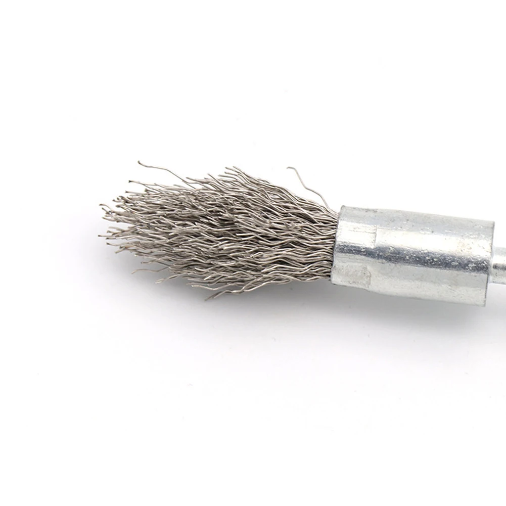 

1 Pc Electric Brush Bit 140mm Torch-shaped Stainless Steel Wire Brush Rust Removing Burring Head For Rotary Tool Grinder Parts
