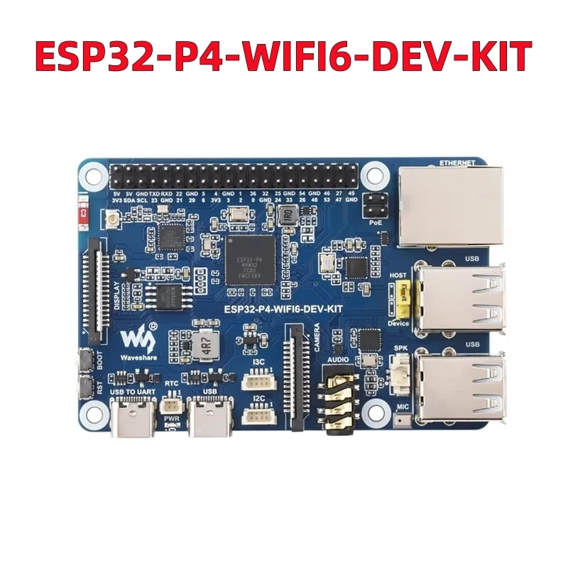 Фото Плата разработки ESP32-P4-WIFI6-DEV-KIT, с богатым набором человеко-машинных интерфейсов, на базе ESP32-P4 и ESP32-C6, поддерживает Wi-Fi №1