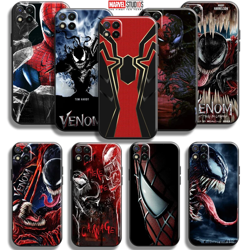 

Marvel Spiderman Venom For Xiaomi Redmi 9C Phone Case Liquid Silicon Funda Coque Soft Silicone Cover