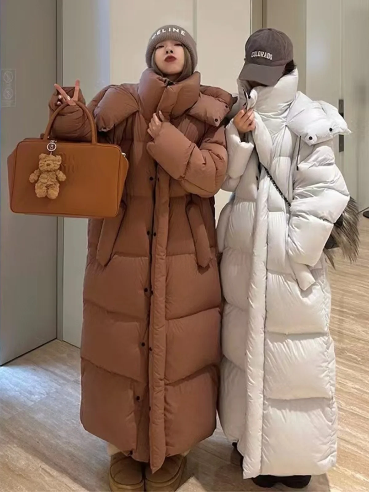 Большое одеяло большого размера длинный пуховик корейской серии одежда с