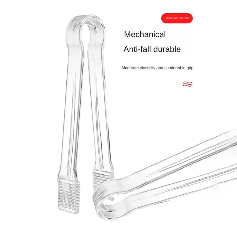 Щипцы для сервировки барной кухни утолщенные портативные прозрачные мини