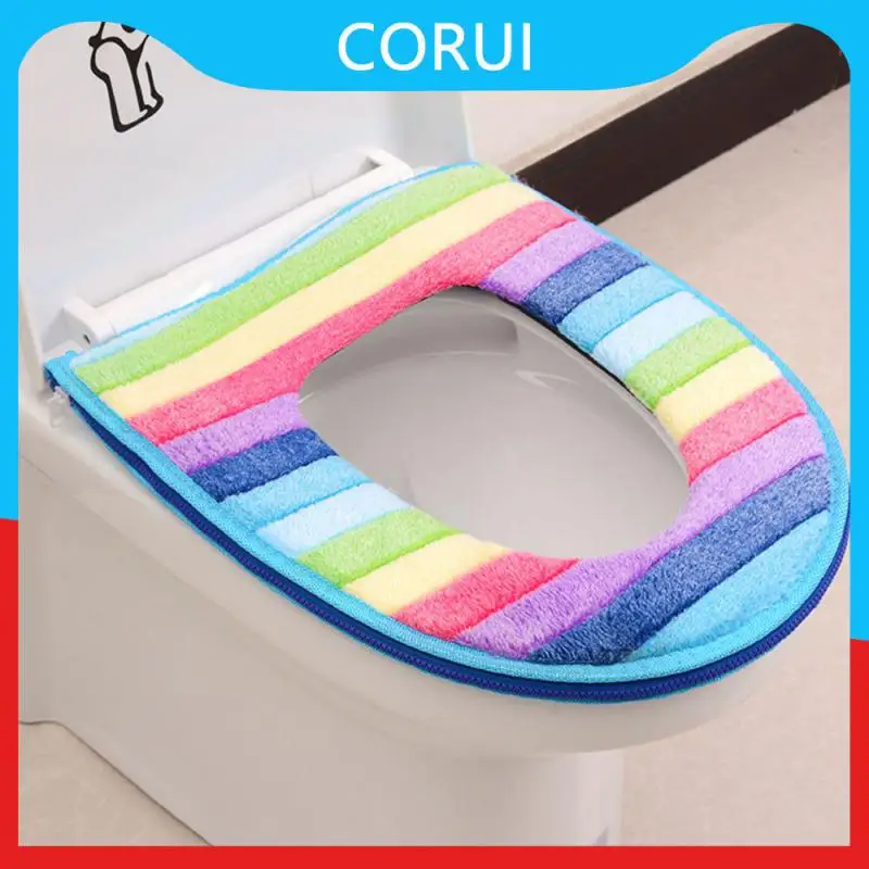 

Pvc Material Coral Fleece Toilet Cushion Comfortable Easy To Clean Waterproof Toilet Cushion Durable Wear-resistant Toilet Seat