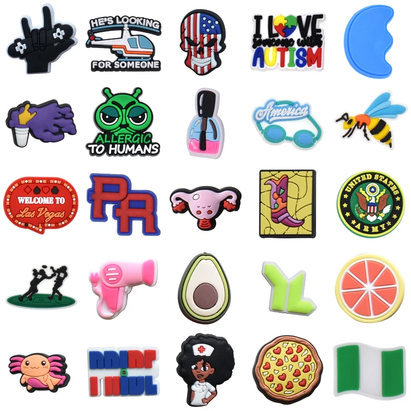 

Set Jeans Men Wholesale Bulk Shoe Charms Women Charm Shoes Accessories Boy Kids Decorations for Crocs Para Pins Girl Gifts Packs