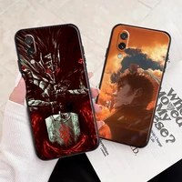 berserk anime for xiaomi redmi 7 7a 8 8a 7 9i 9at 9 9t 9a 9c note 7 8 2021 pro 8t phone case silicone cover carcasa soft black