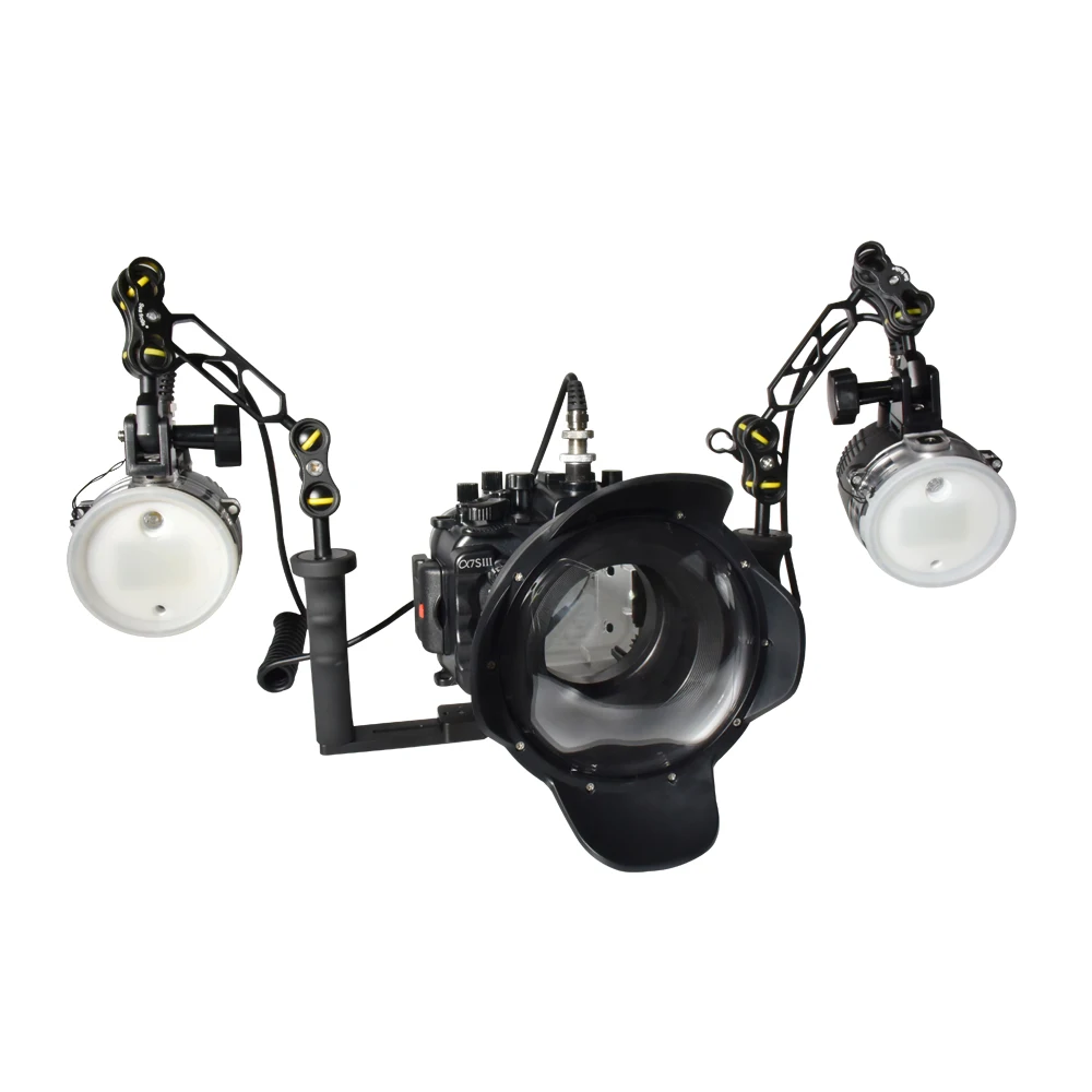 

Seafrogs Underwater Camera Diving Housing Aluminum Alloy Tray Flash Strobe Dome Port For Sony A7SIII Diving Equipment