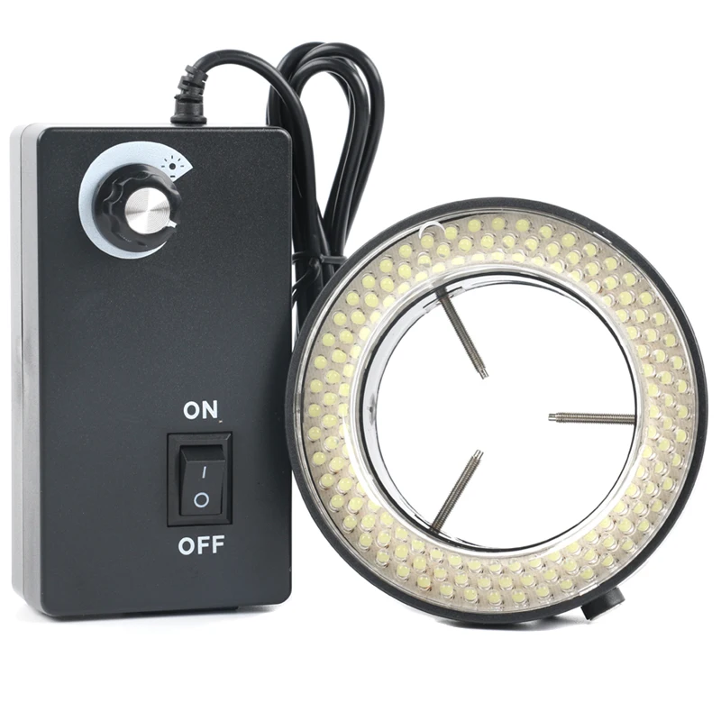 

56 шт. 144 шт. светодиодный кольцевой светильник-осветитель для промышленного видео стереомикроскоп C крепление объектив камера лупа 110 ~ 240 В