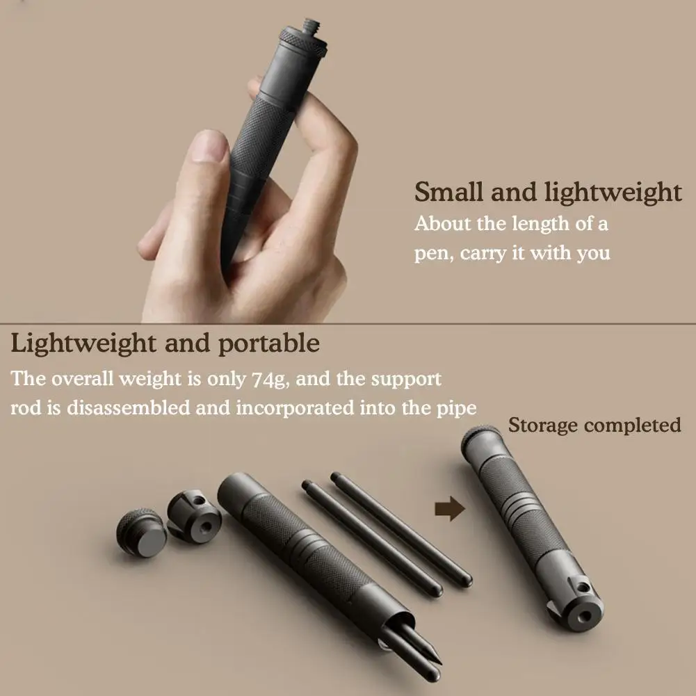 

New 67g Ultralight Titanium Camping Lamp Post Pole M3 Portable Stand Holder Light Lantern Lumena Stand Fixing Fishing Hangi X1Y5