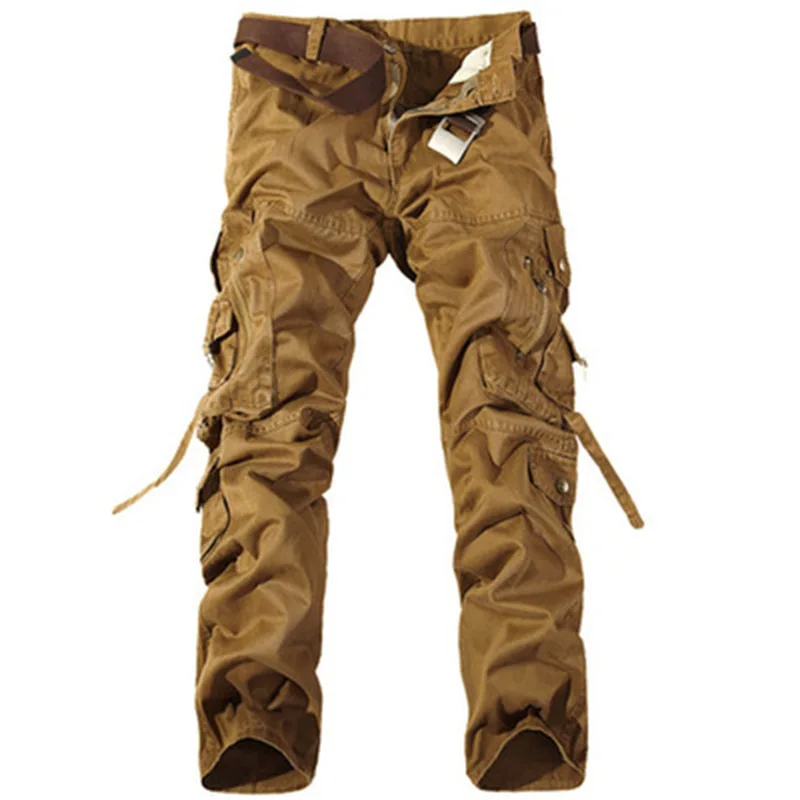 

Wholesale 2022 Men's Overalls Long Pants Pure Cotton Streetwear Multi Pocket Camping Military Jungle Cargo Pants for Men
