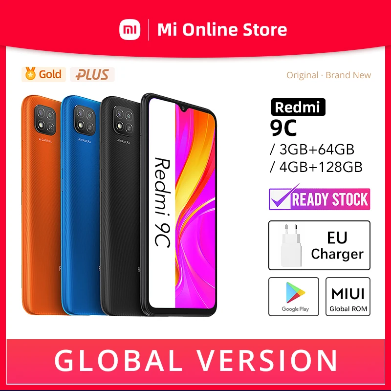 Смартфон Xiaomi Redmi 9C 3 + 64/4/128 ГБ 5000 мАч 8 ядер 6 53 дюйма 13 МП