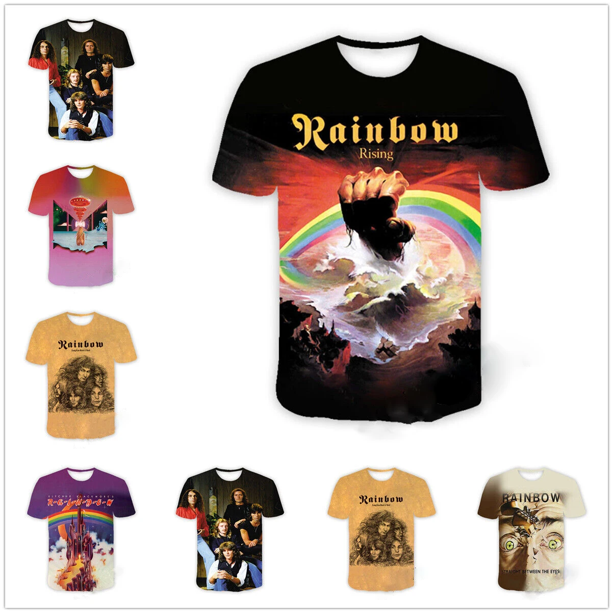 

Повседневная футболка y2k с радужной юбкой для мужчин и женщин, топы с круглым вырезом и коротким рукавом, одежда в стиле Харадзюку