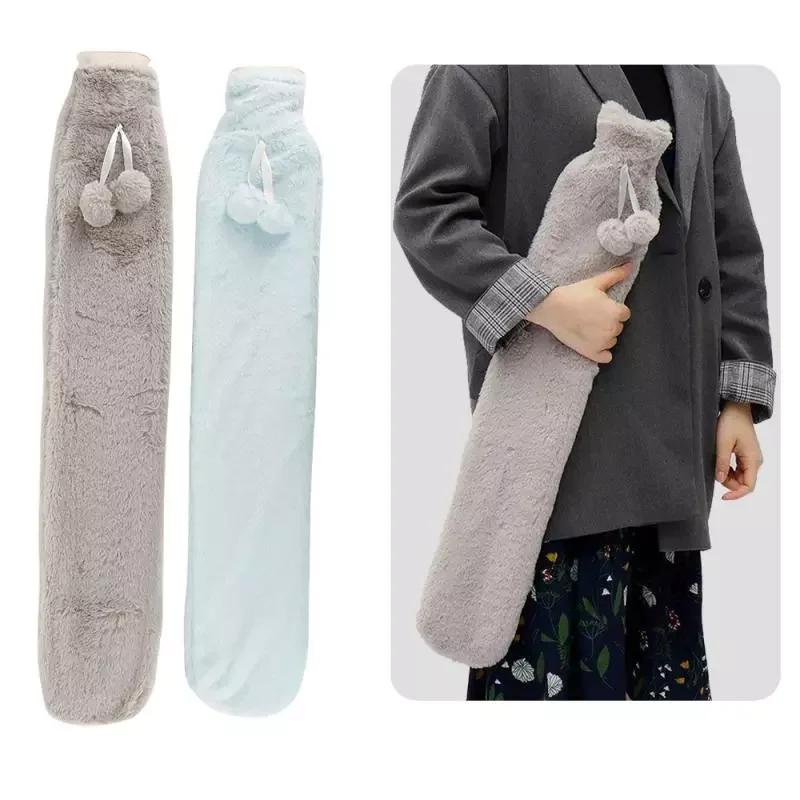 

NEW Extra Long Hot Water Bottle Soft Fabric Knitted Cover Sofa Heat Therapy Household Items Hand Warmer Hot Water Bag Home