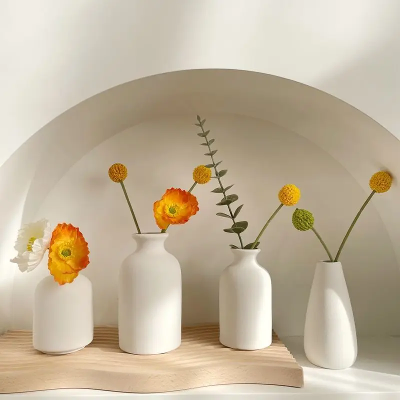 

Simple Ceramic Vase Dining Table Decorations Wedding Nordic Home Living Room Vaseliving Flower Arrangement Simulation Device