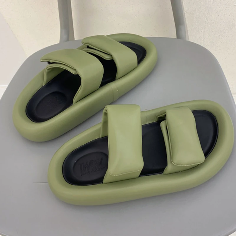 

Шлепанцы женские на платформе, повседневные сандалии на толстой подошве, пляжные шлепанцы, для дома и прогулок, лето 2022