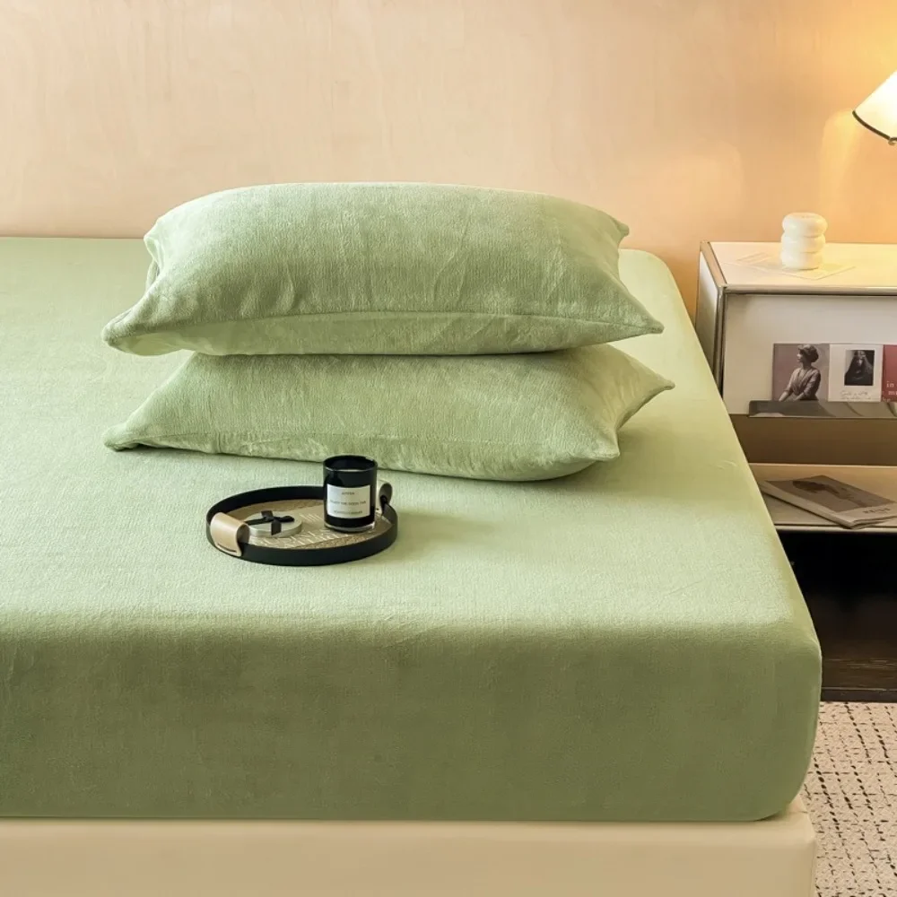 1 шт. теплая плюшевая простыня эластичный наматрасник плюшевые тканевые простыни