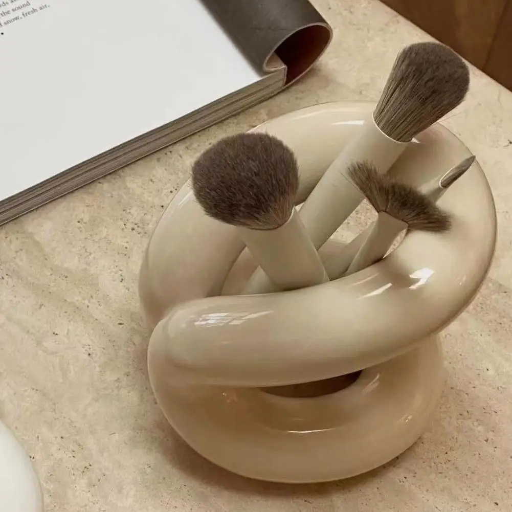 

Multifunctional Simple Ceramic Bathroom Toothbrush Cosmetic Bathroom Accessories Rack Storage Holder Brush Creative Decorat F4Q1