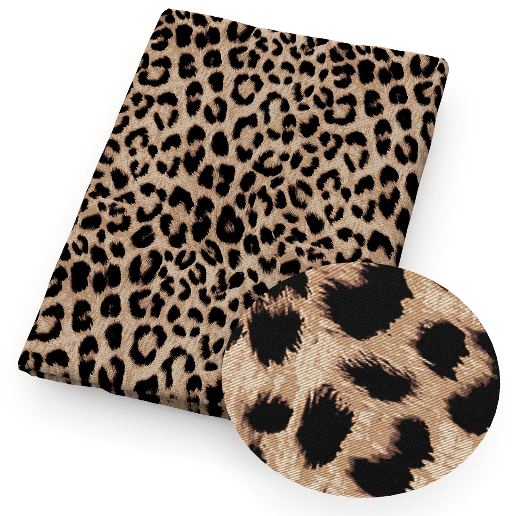 Ткань с леопардовым принтом полиэстер сатин чистый хлопок