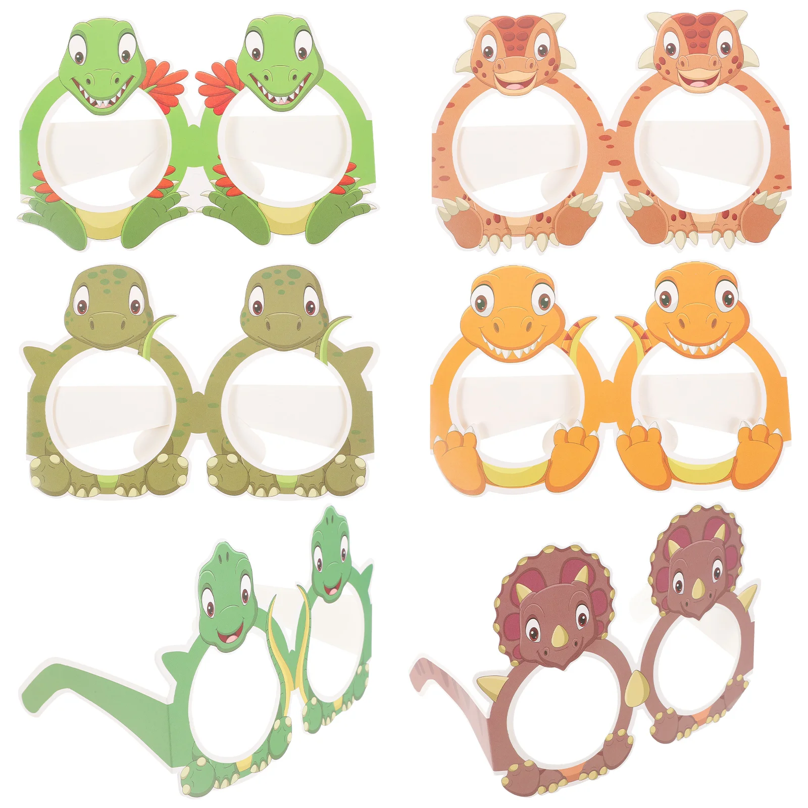 

6 Pcs Gifts Dinosaur Decor Eye Glasses Decorations Kids Decors Paper Party Child
