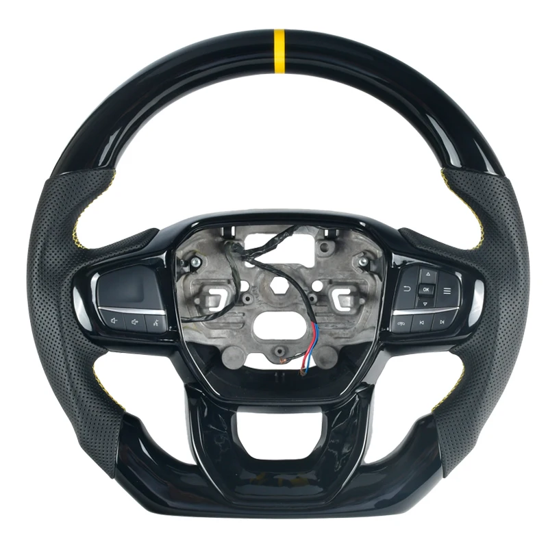 

Рулевое колесо из углеродного волокна для Ford Focus 2019 2022 2222 MK4 ST RS Carnival MK8 EDGE Explore Kuga Bronco