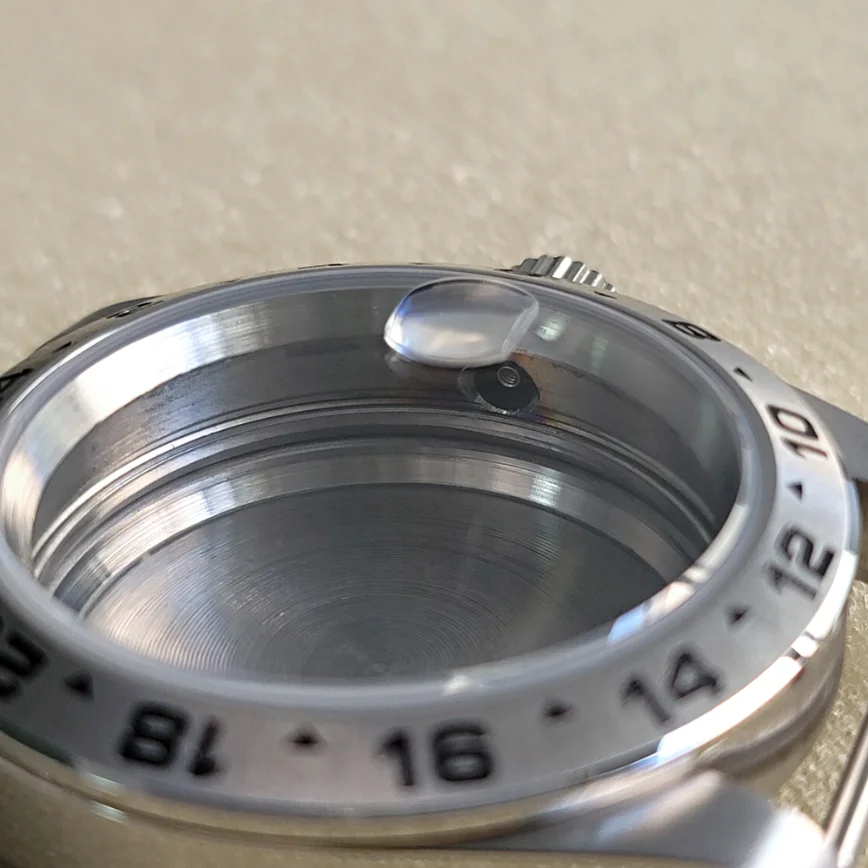 Watch Accessories 39MM Watch Case Steel Case Sapphire Magnifying Glass Case for NH35/36 Movement case